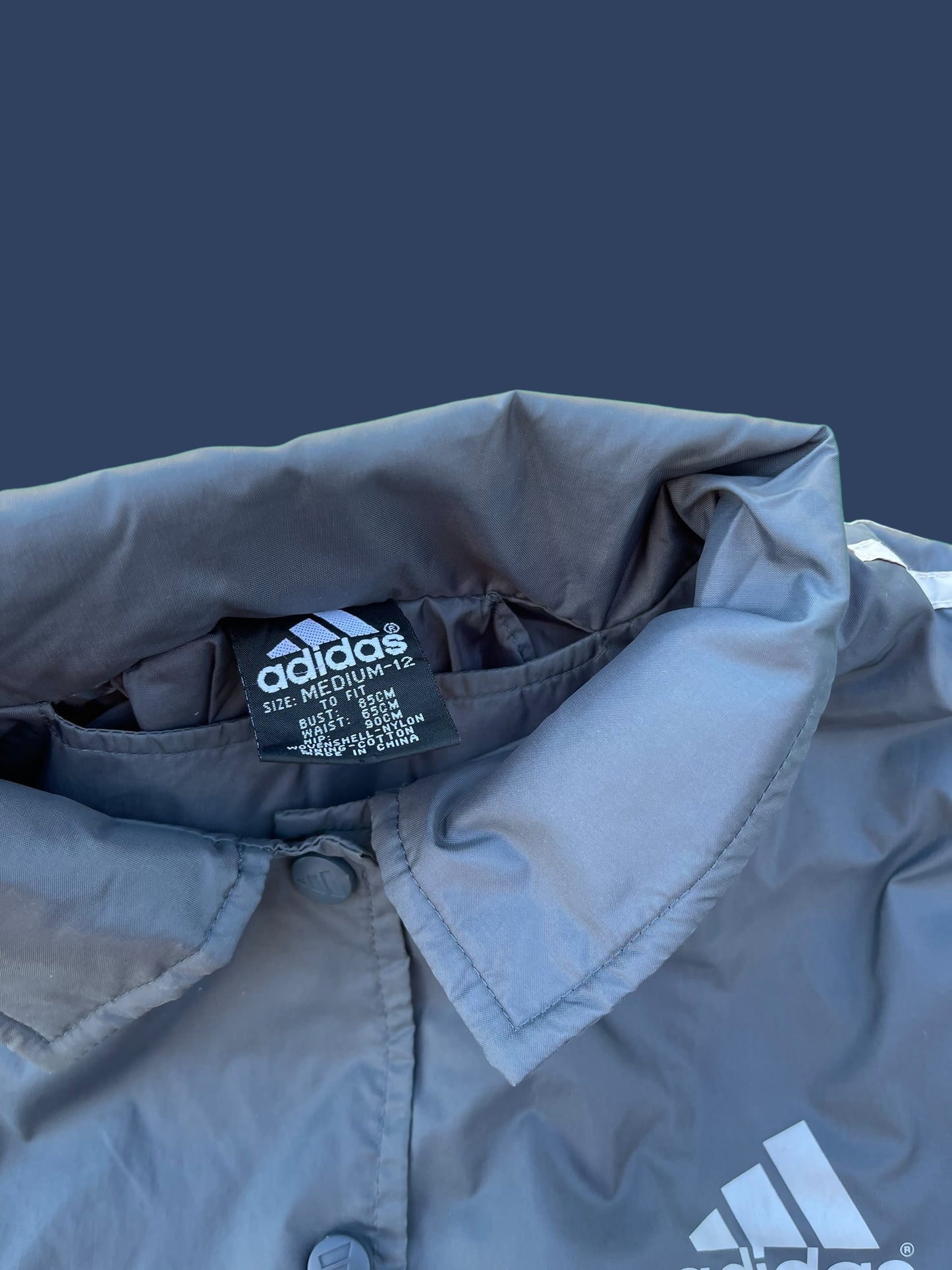 VINTAGE GREY ADIDAS JACKET (M)