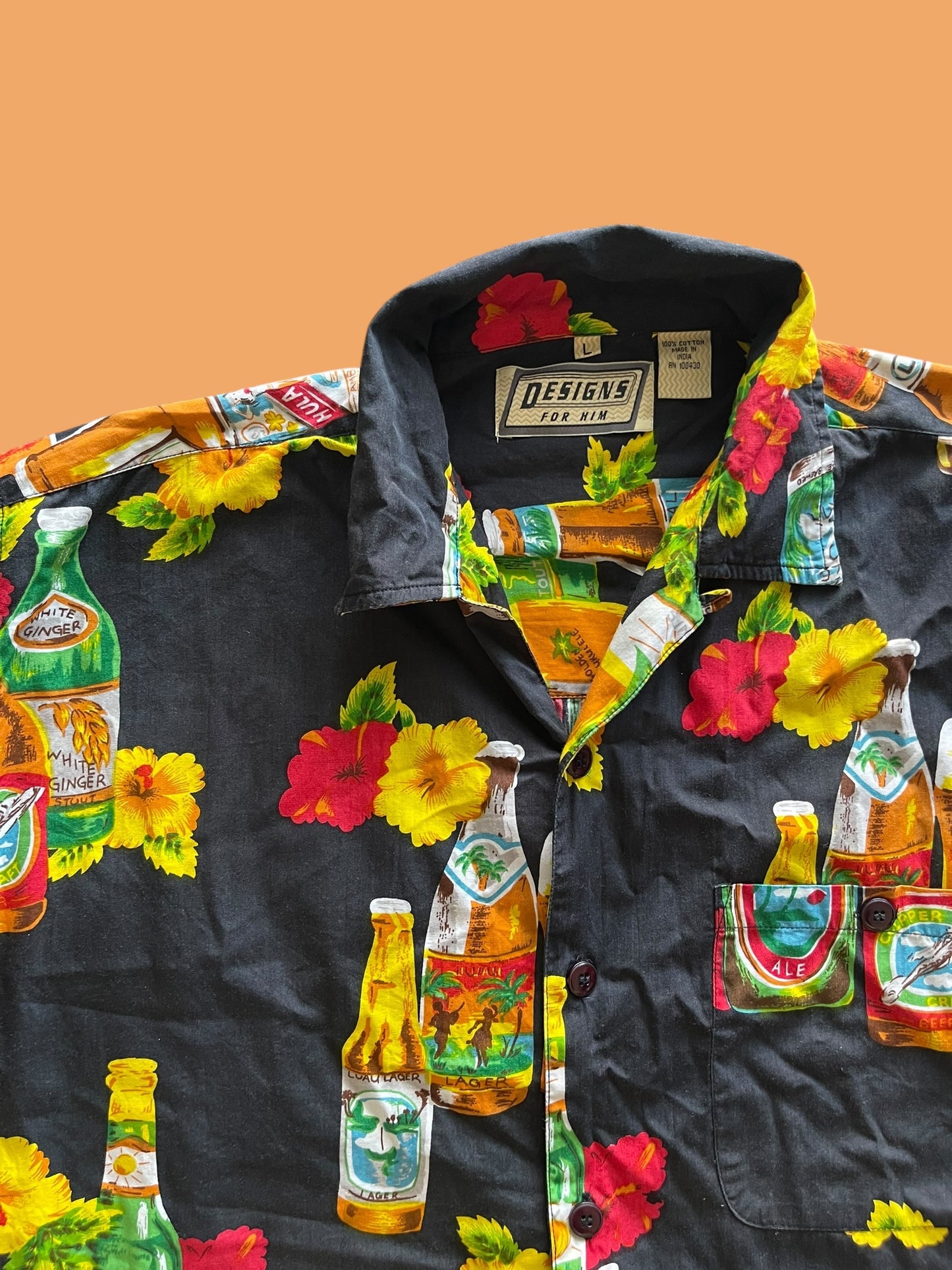 VINTAGE TROPICAL BEER BUTTON UP SHIRT (XL)