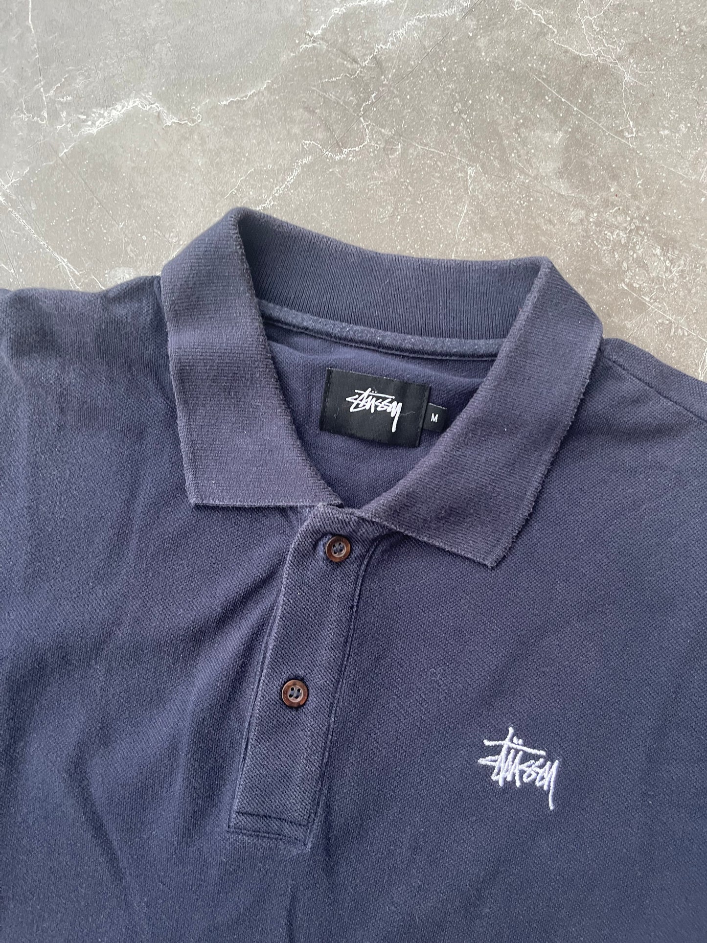 Y2K STUSSY POLO SHIRT (M/L)
