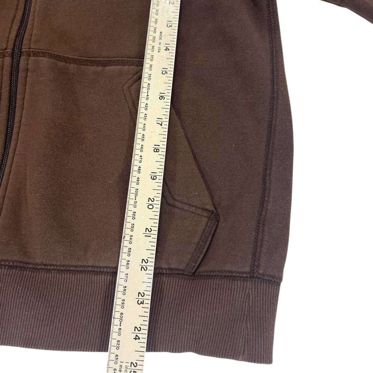 NIKE BROWN ZIP UP HOODIE (S)