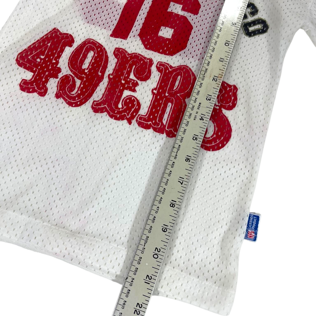 NFL 49ERS WHITE & RED KID JERSEY (XS)