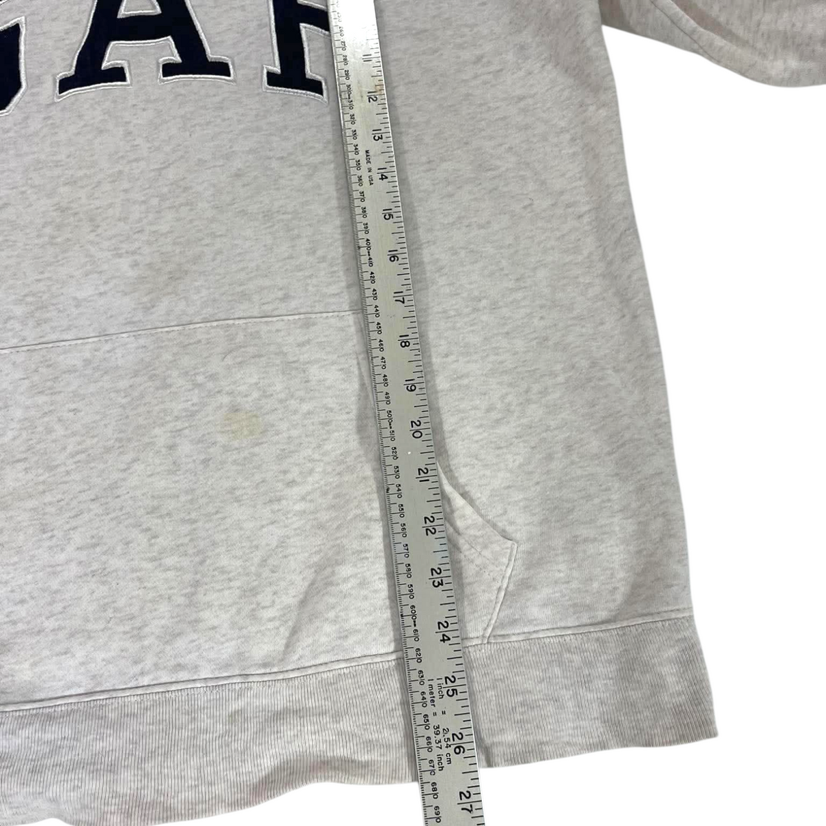 VINTAGE GAP GRAY HOODIE (BEST FIT L)