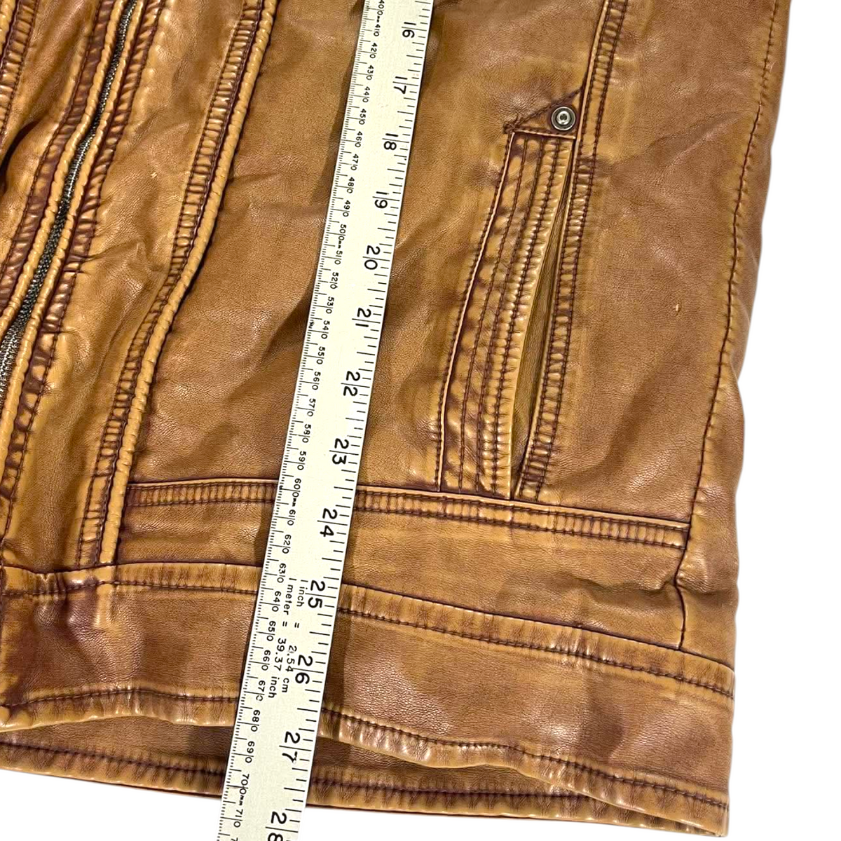 D&G BROWN LEATHER JACKET (XXL)