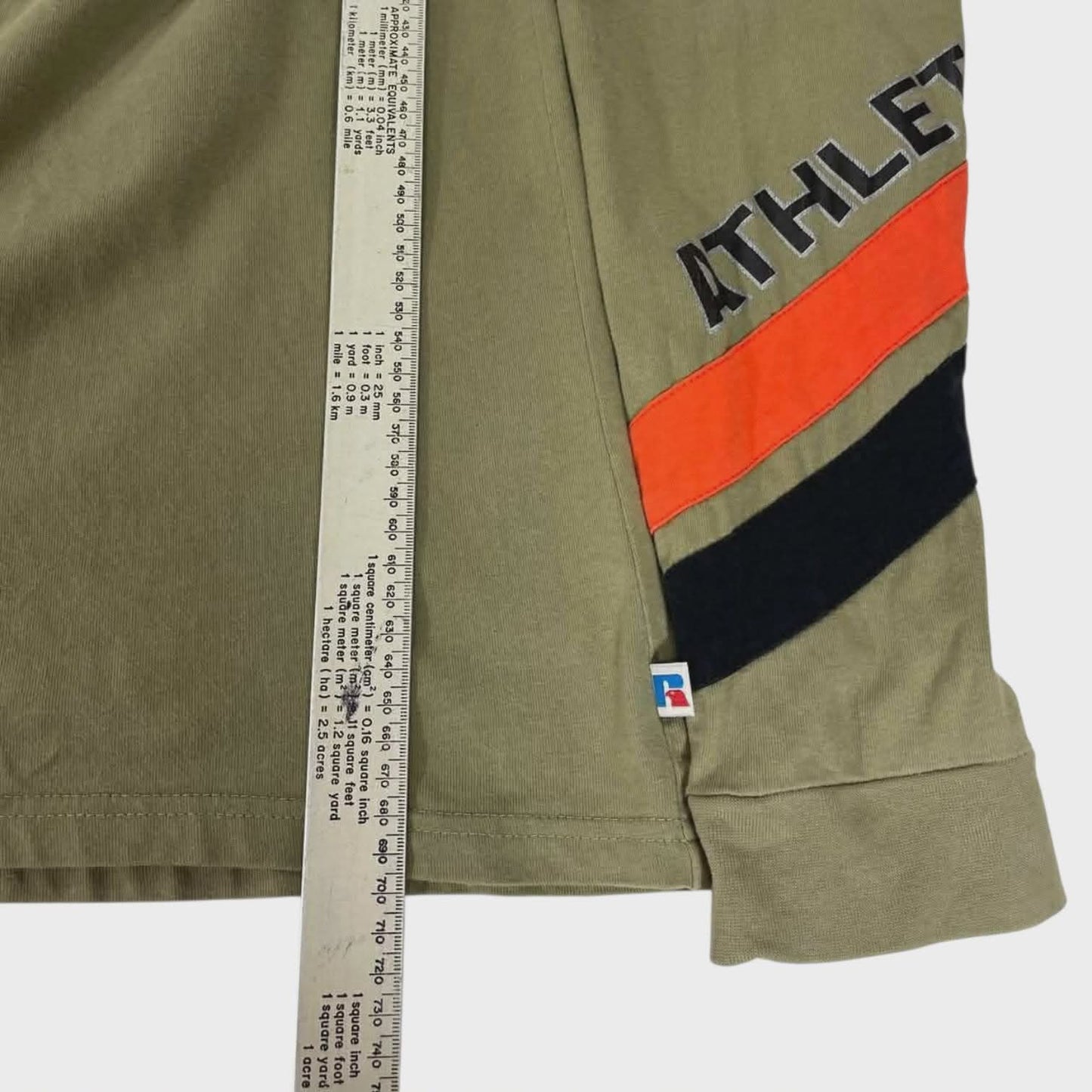 VINTAGE RUSSELL ATHLETIC KHAKI LONG SLEEVE (XL)