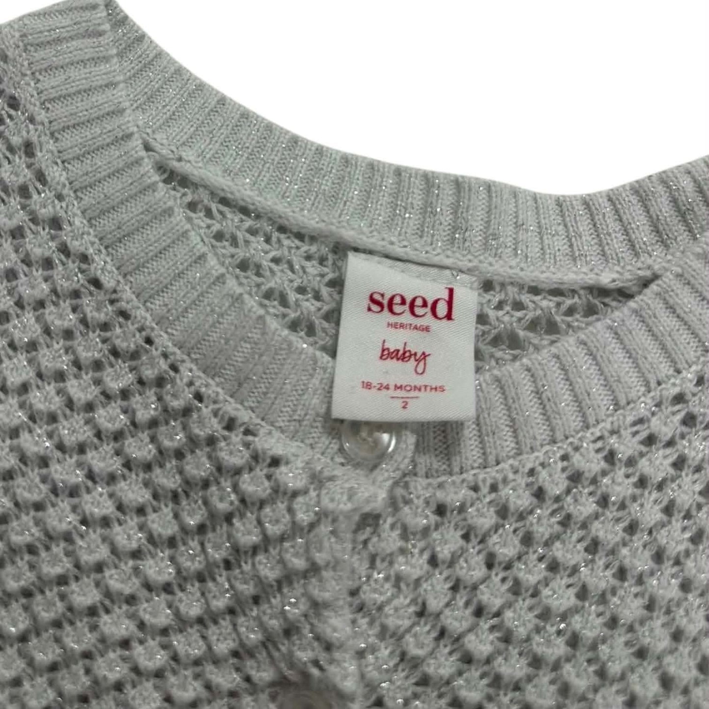 SEED HERITAGE GREY BABY CARDIGAN (18-24 MONTHS)