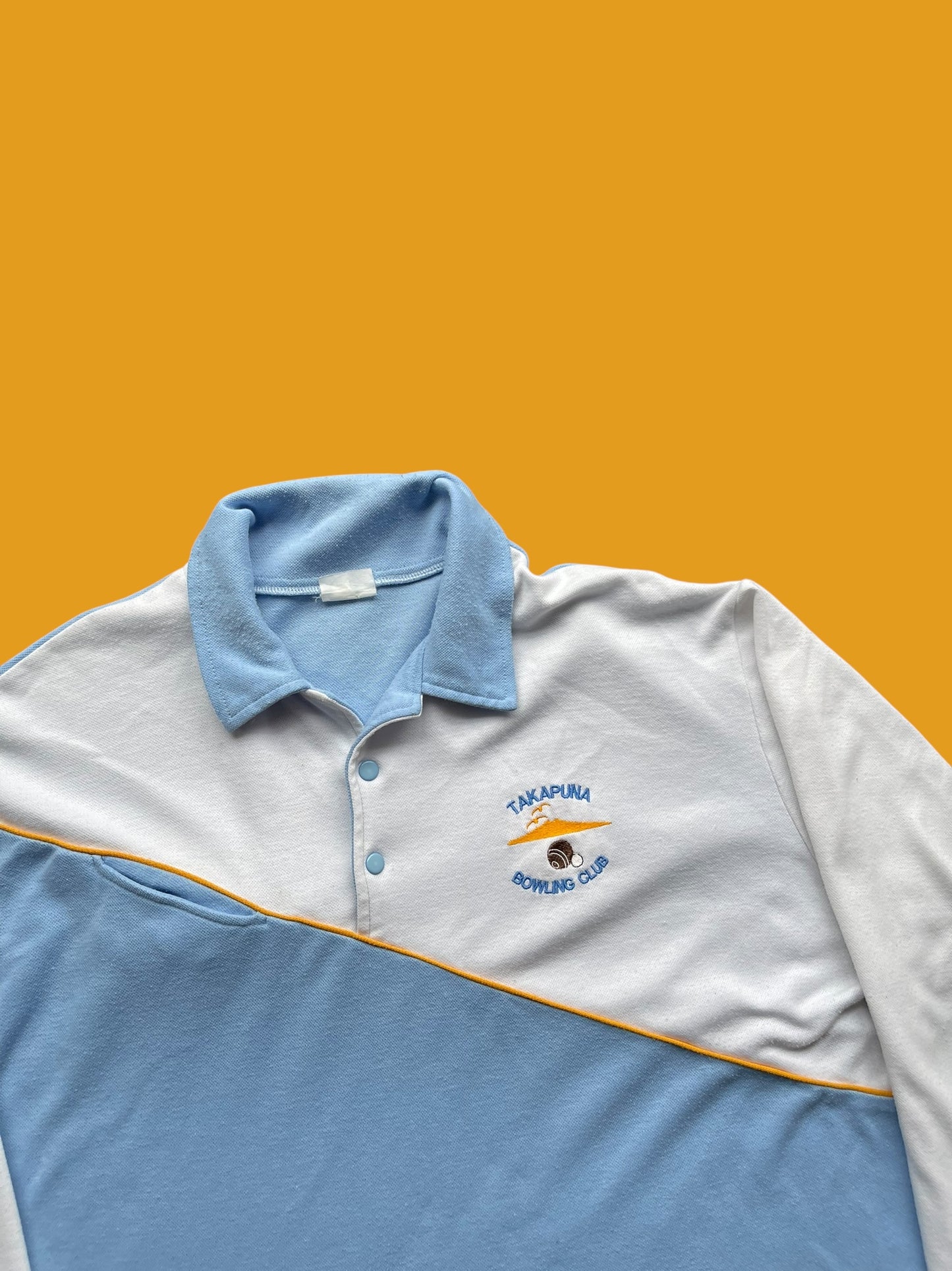 VINTAGE TAKAPUNA BOWLING SHIRT (L TO XL)