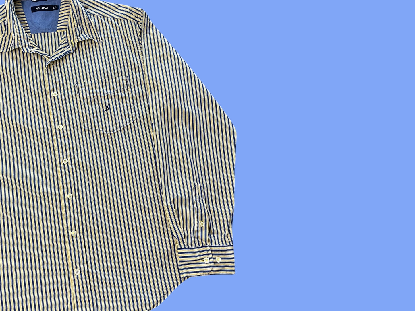 VINTAGE NAUTICA POLO SHIRT LONG SLEEVE (XL)