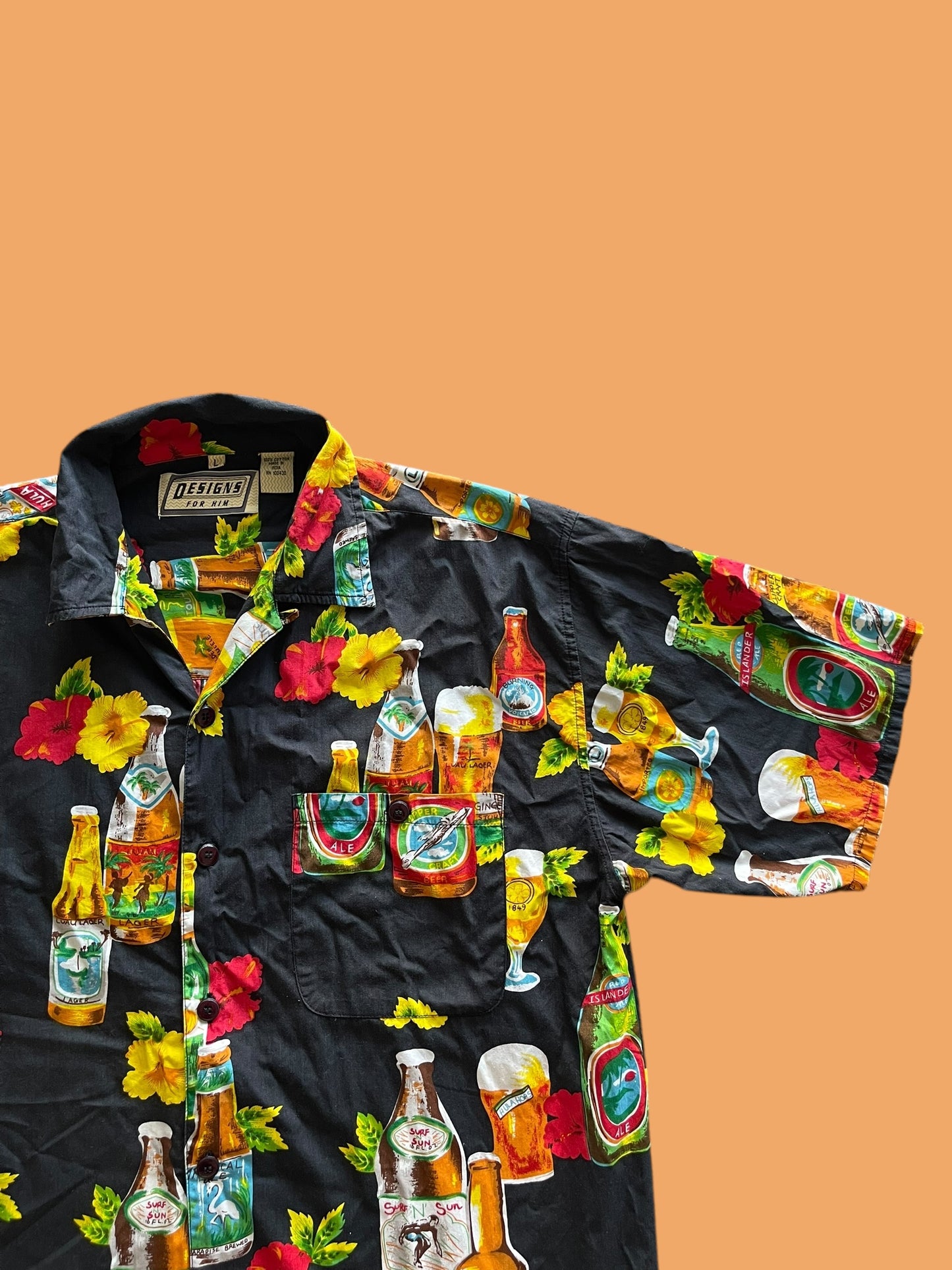 VINTAGE TROPICAL BEER BUTTON UP SHIRT (XL)