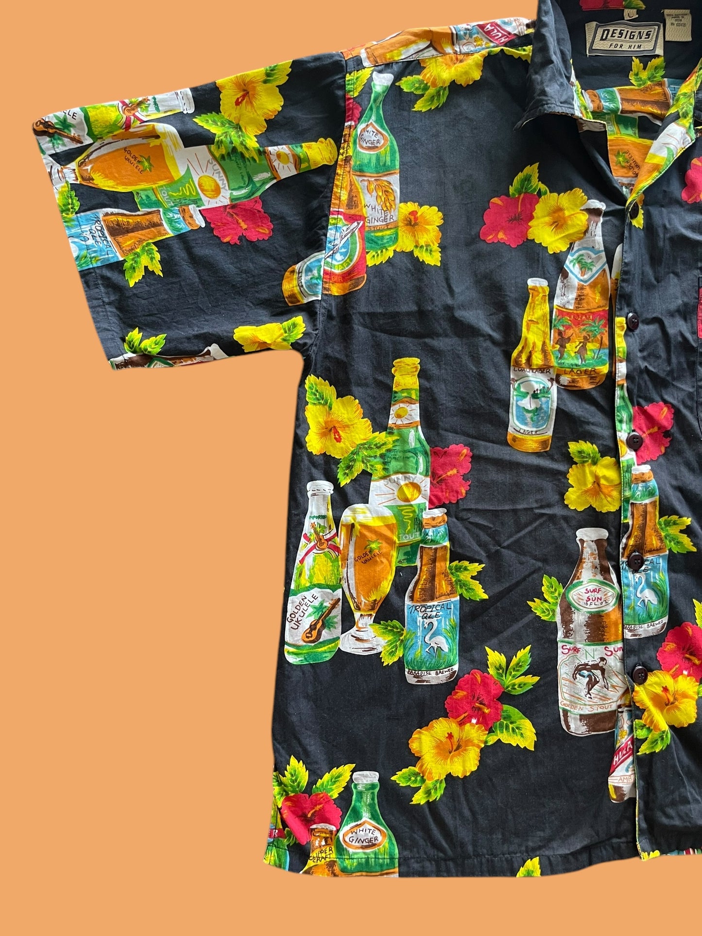 VINTAGE TROPICAL BEER BUTTON UP SHIRT (XL)