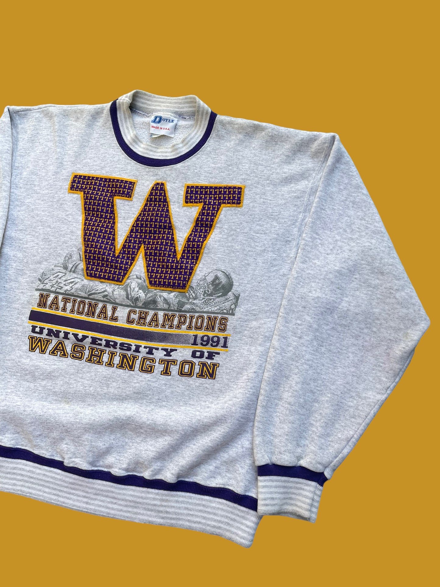 VINTAGE 91 WASHINGTON CHAMPIONS CREWNECK (L)
