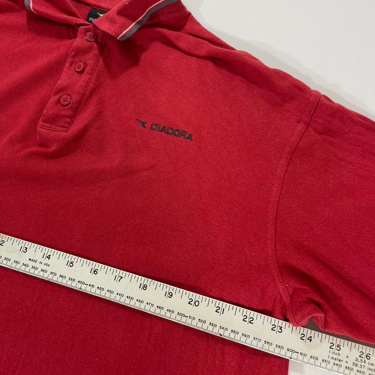 DIADORA RED POLO SHIRT (L)