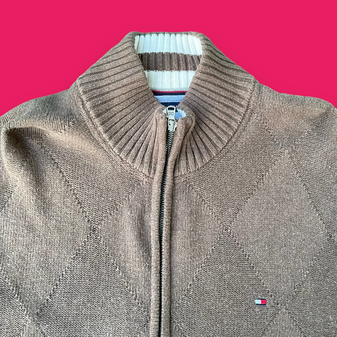 VINTAGE TOMMY HILFIGER FULL ZIP KNIT (XL/XXL)