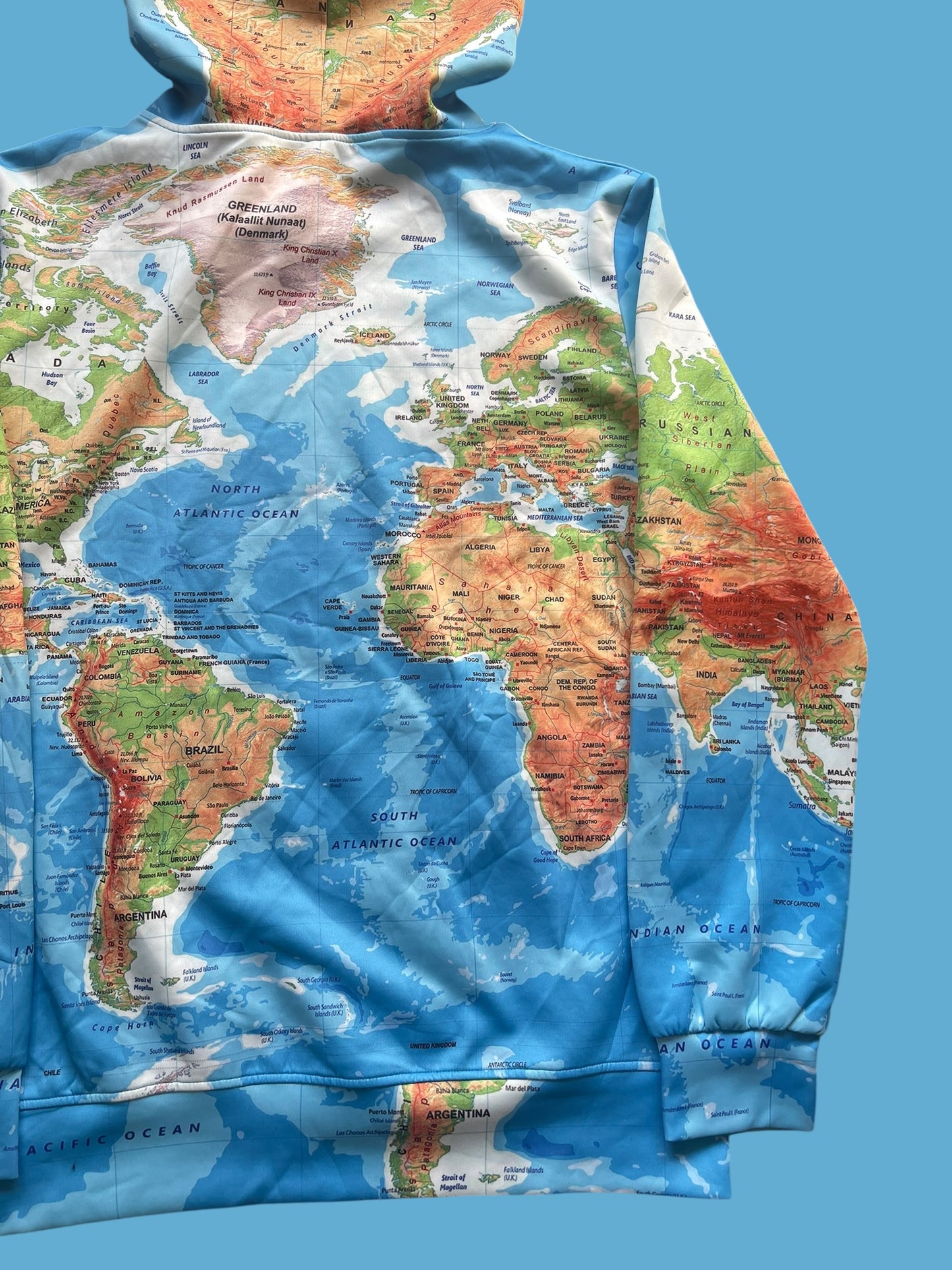 WORLD MAP HOODIE (M/L)