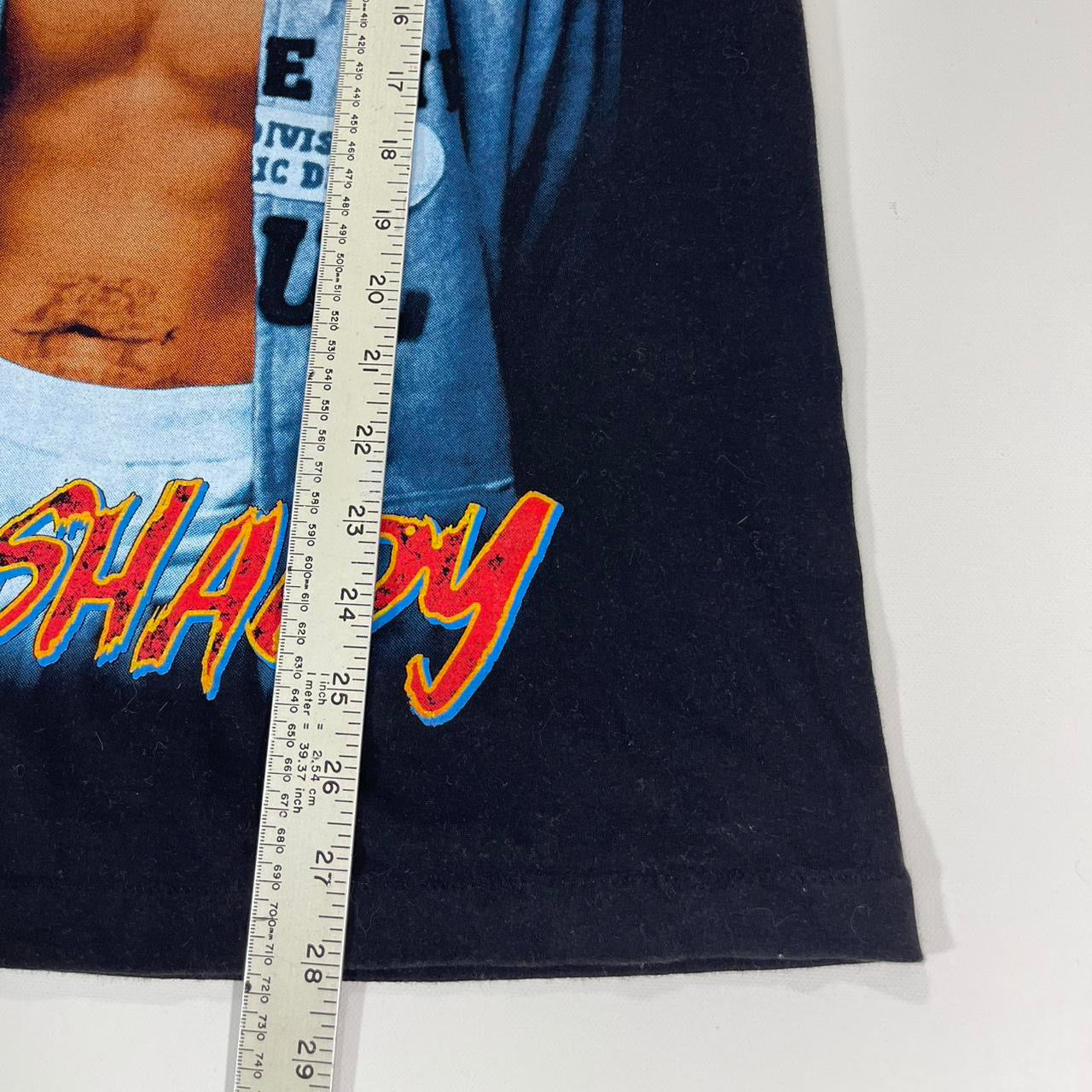 THAI BOOT SINGLE STITCHED FRONT AND BACK EMINEM BLACK GRAPHIC TEE (L)