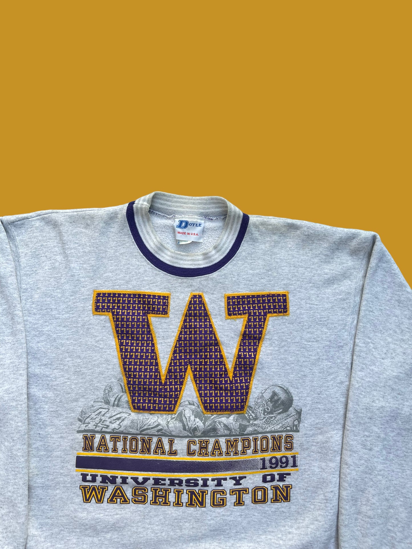 VINTAGE 91 WASHINGTON CHAMPIONS CREWNECK (L)