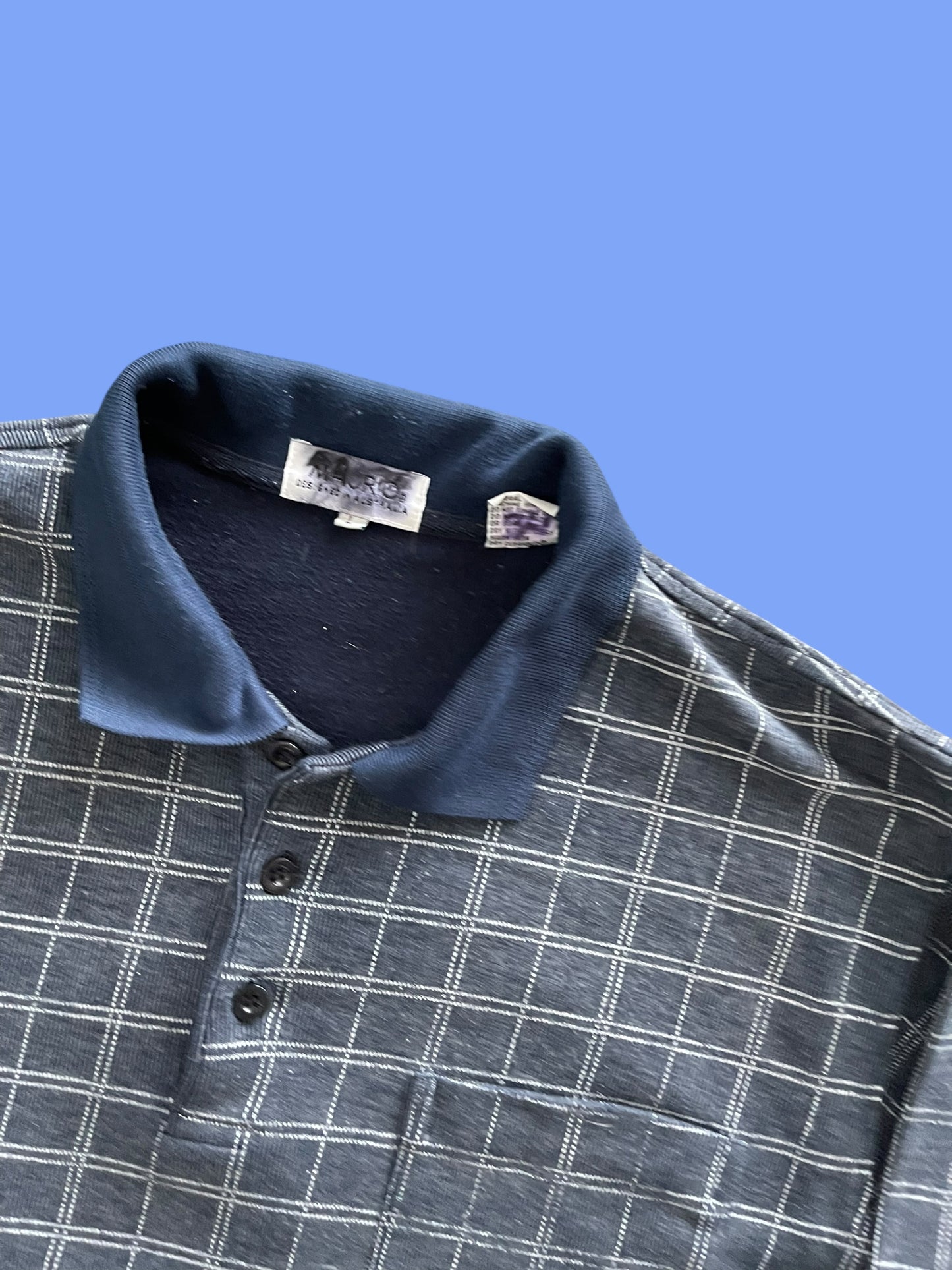 VINTAGE MAURIO MADE IN AUS LONGSLEEVE POLO (M)