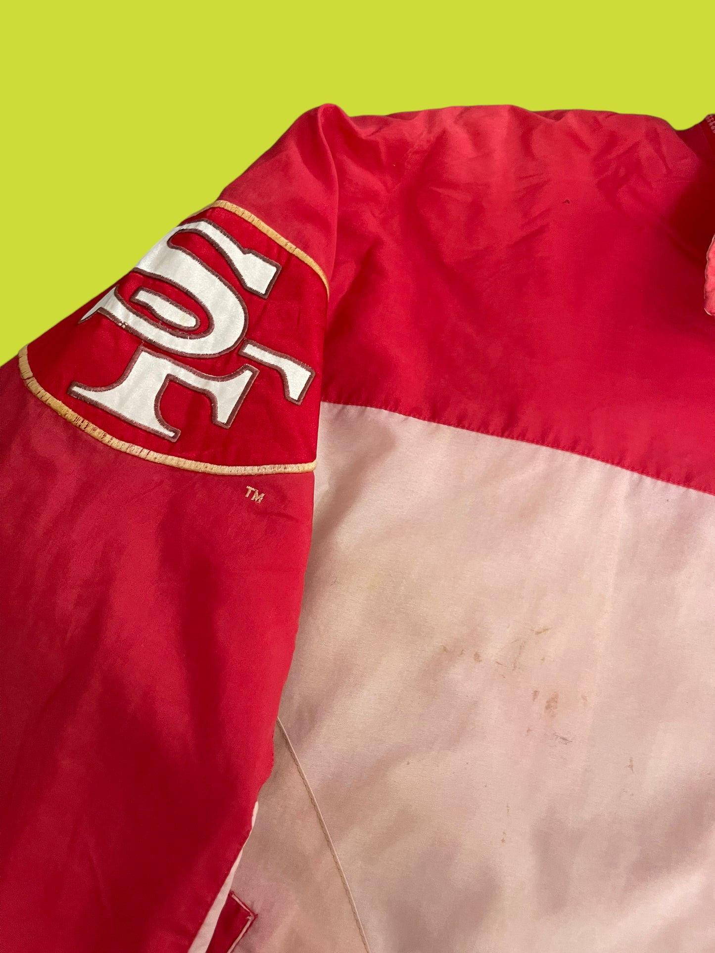 VINTAGE SF 49ERS JACKET BY PRO PLAYER (L TO XL)
