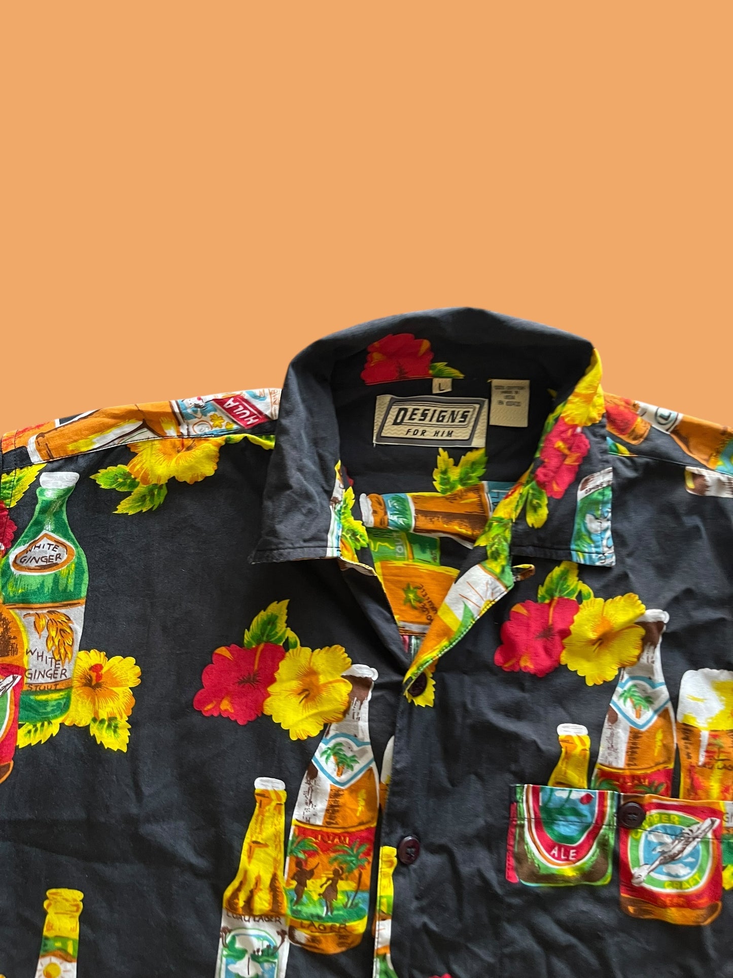 VINTAGE TROPICAL BEER BUTTON UP SHIRT (XL)