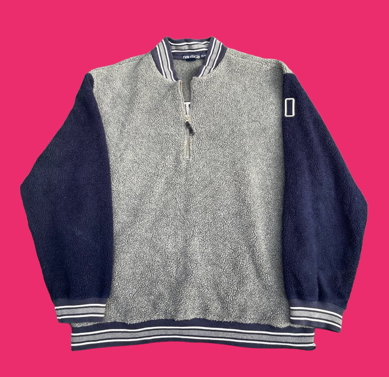 VINTAGE NAUTICA QUARTERZIP FLEECE (XL)