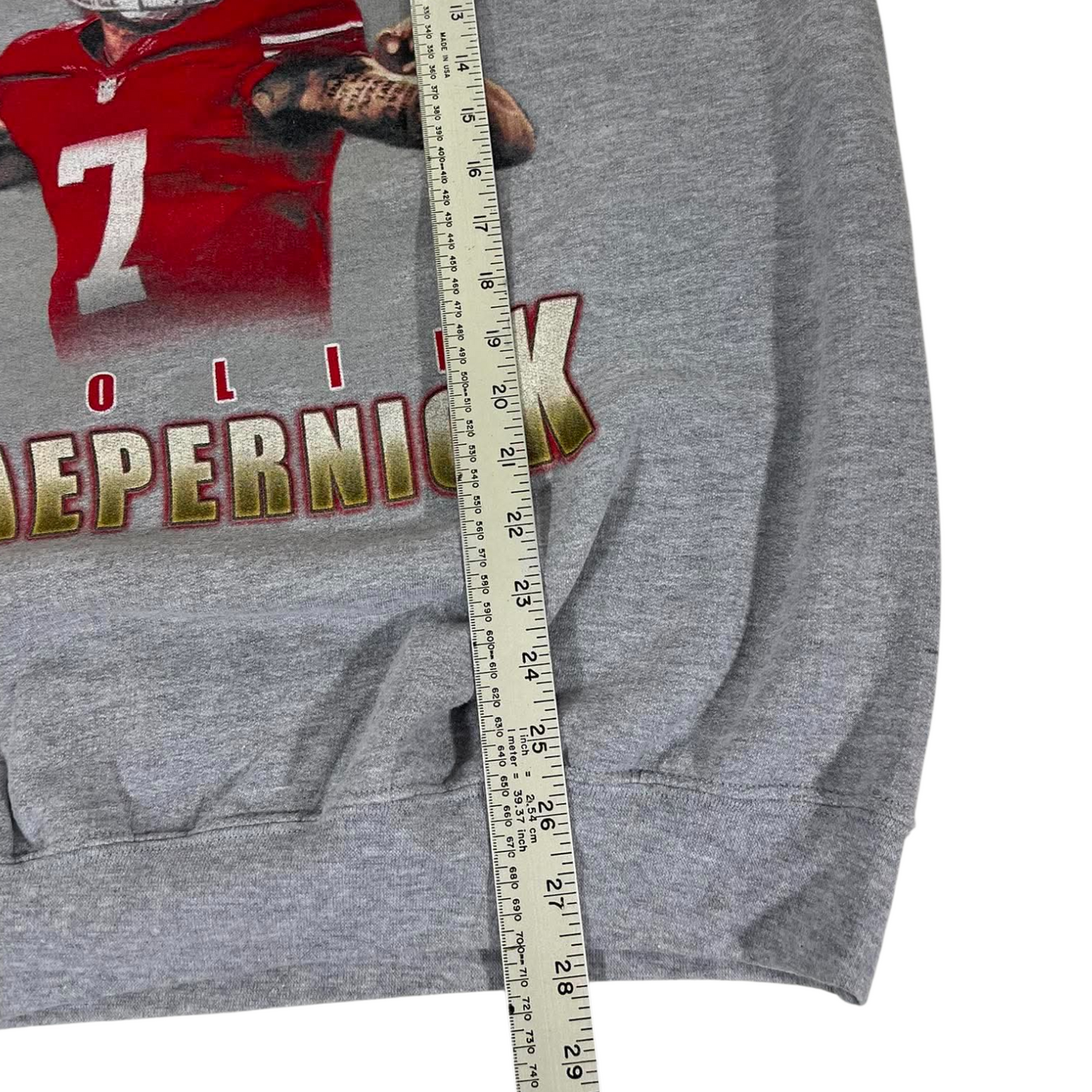 GREY VINTAGE COLIN KAEPERNICK SAN FRANCISCO 49ERS CREWNECK SWEATSHIRT (L-XL)