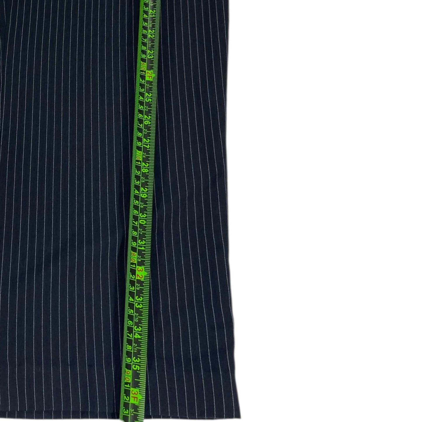 VINTAGE BRACKS BLACK PINSTRIPE WIDE LEG TROUSERS (36)