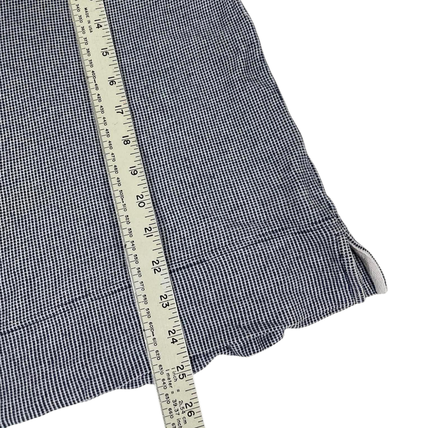 SPIRIT NAVY BLUE GINGHAM POLO SHIRT (M-L)