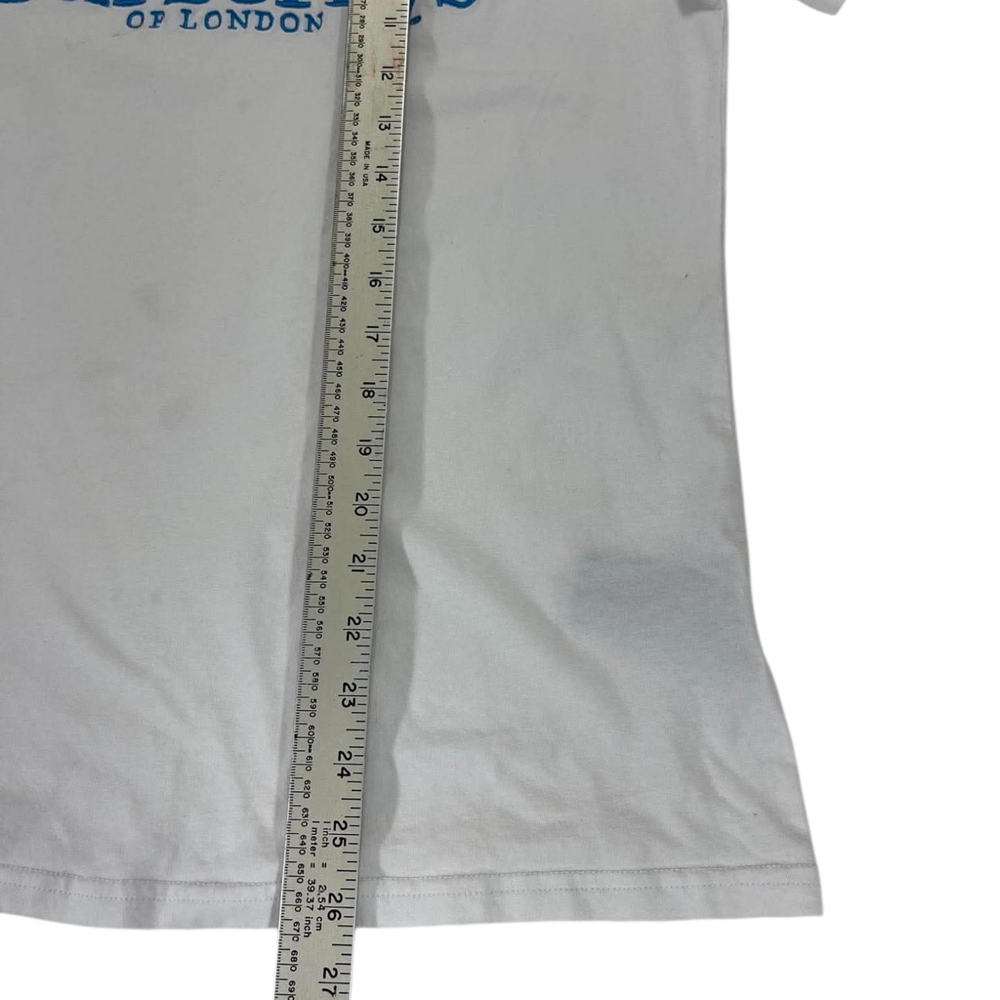 TRASHED BURBERRY WHITE COTTON T-SHIRT (M)
