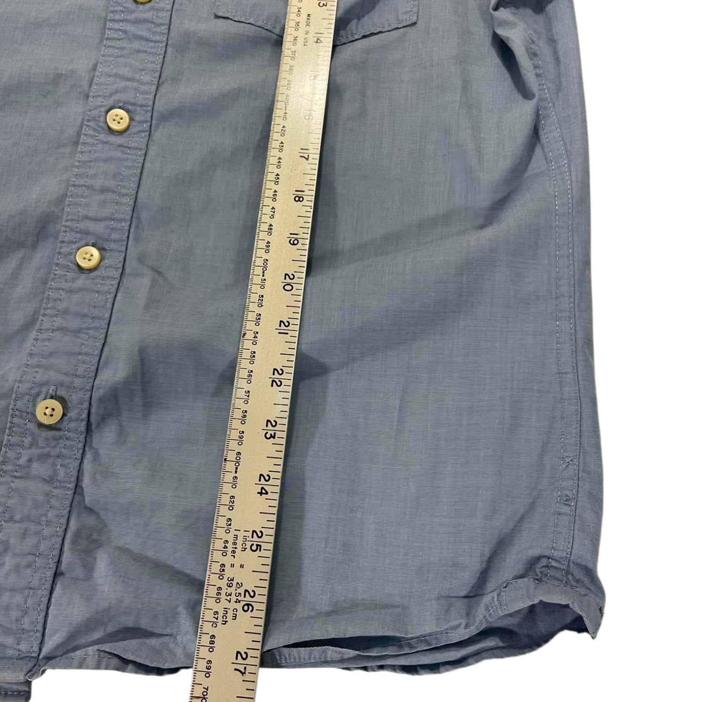 ABERCROMBIE & FITCH BLUE BUTTON-UP (BEST FIT S - MEDIUM)