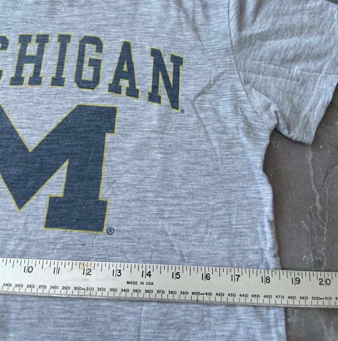 VINTAGE MICHIGAN WOLVERINES GREY TEE (S)