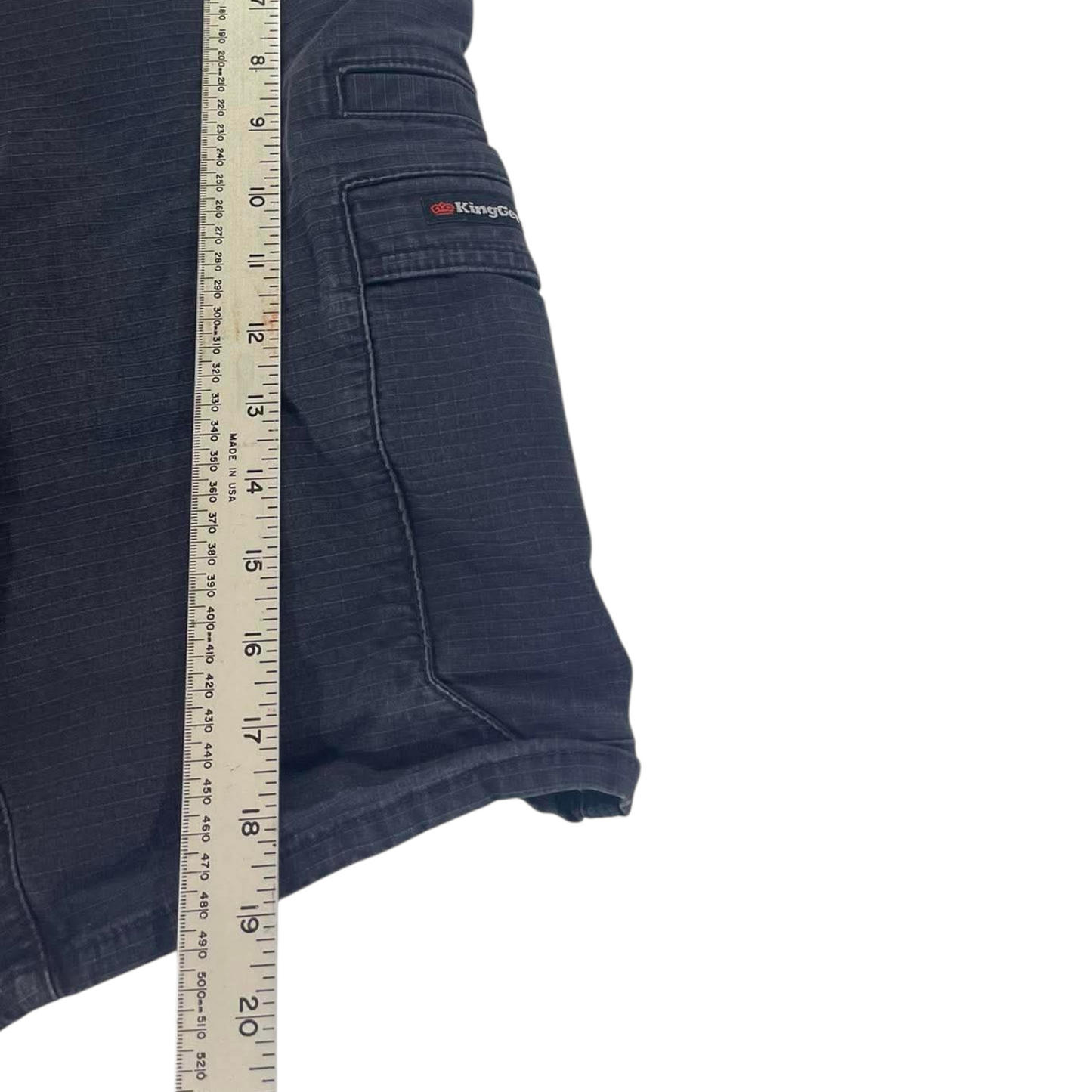 Y2K KING GEE BLACK CARGO SHORTS (38)