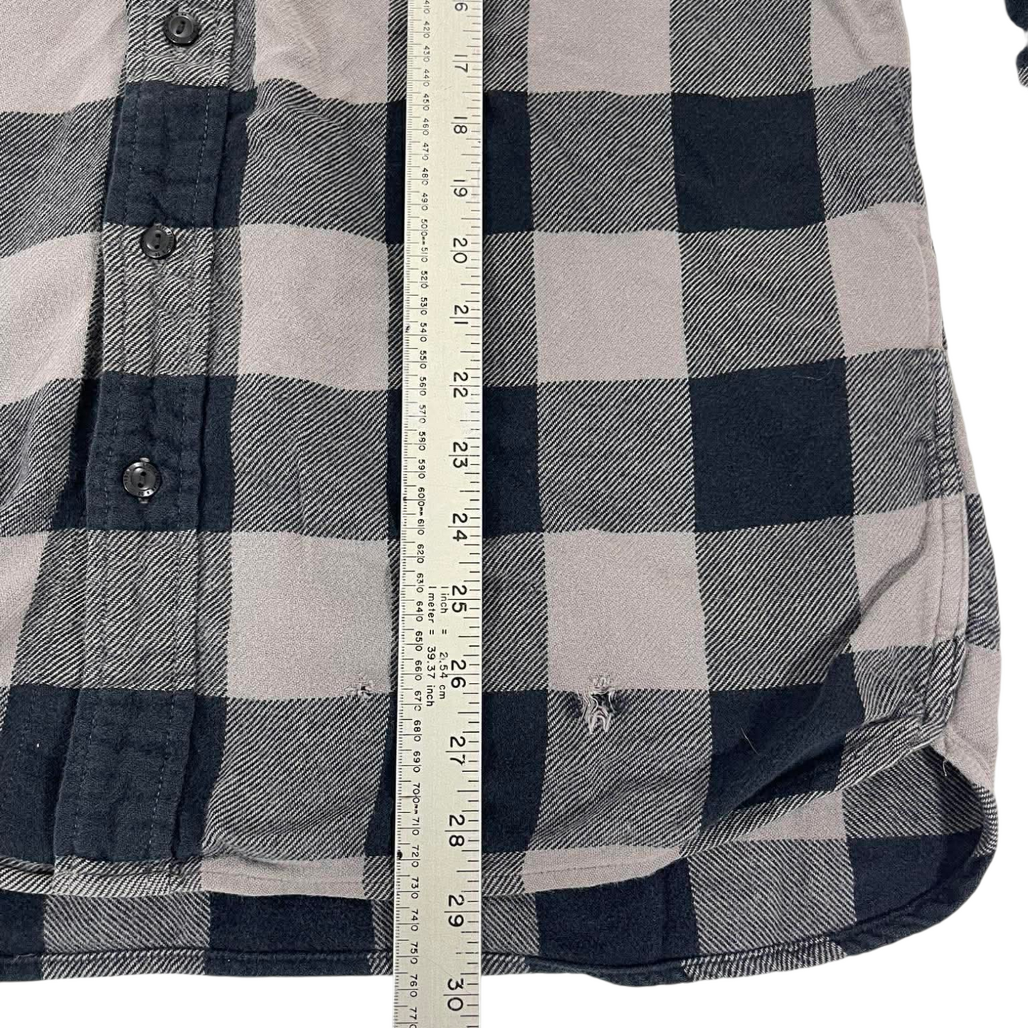 VINTAGE LEVIS BLACK & GREY FLANNEL SHIRT (L-XL)