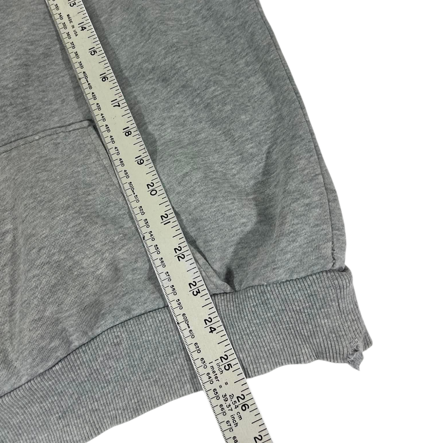 TRASHED VINTAGE ROXY GREY HOODED SWEATSHIRT WITH PLAID LINING (14)
