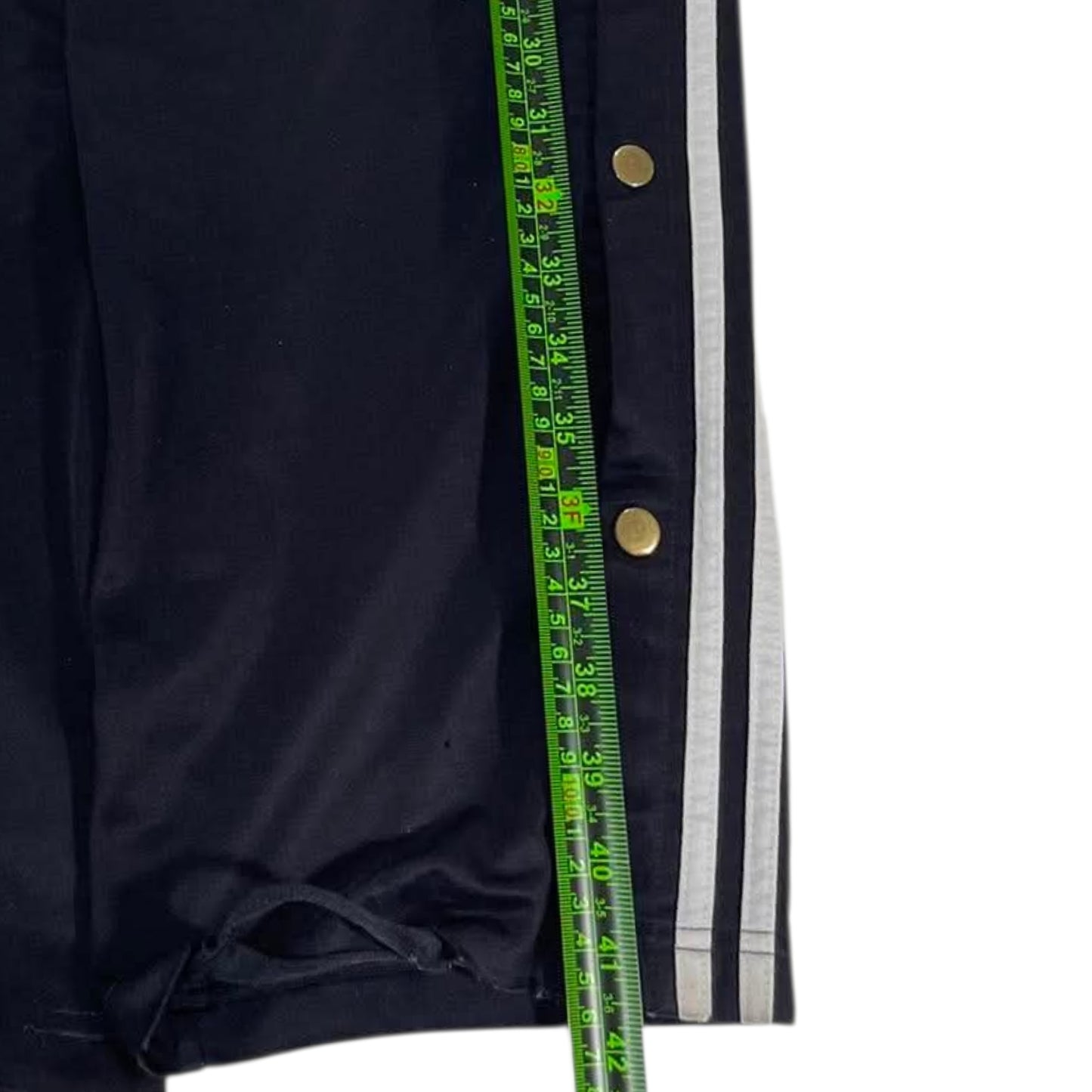 ADIDAS BLACK BAGGY TRACK PANTS (L)