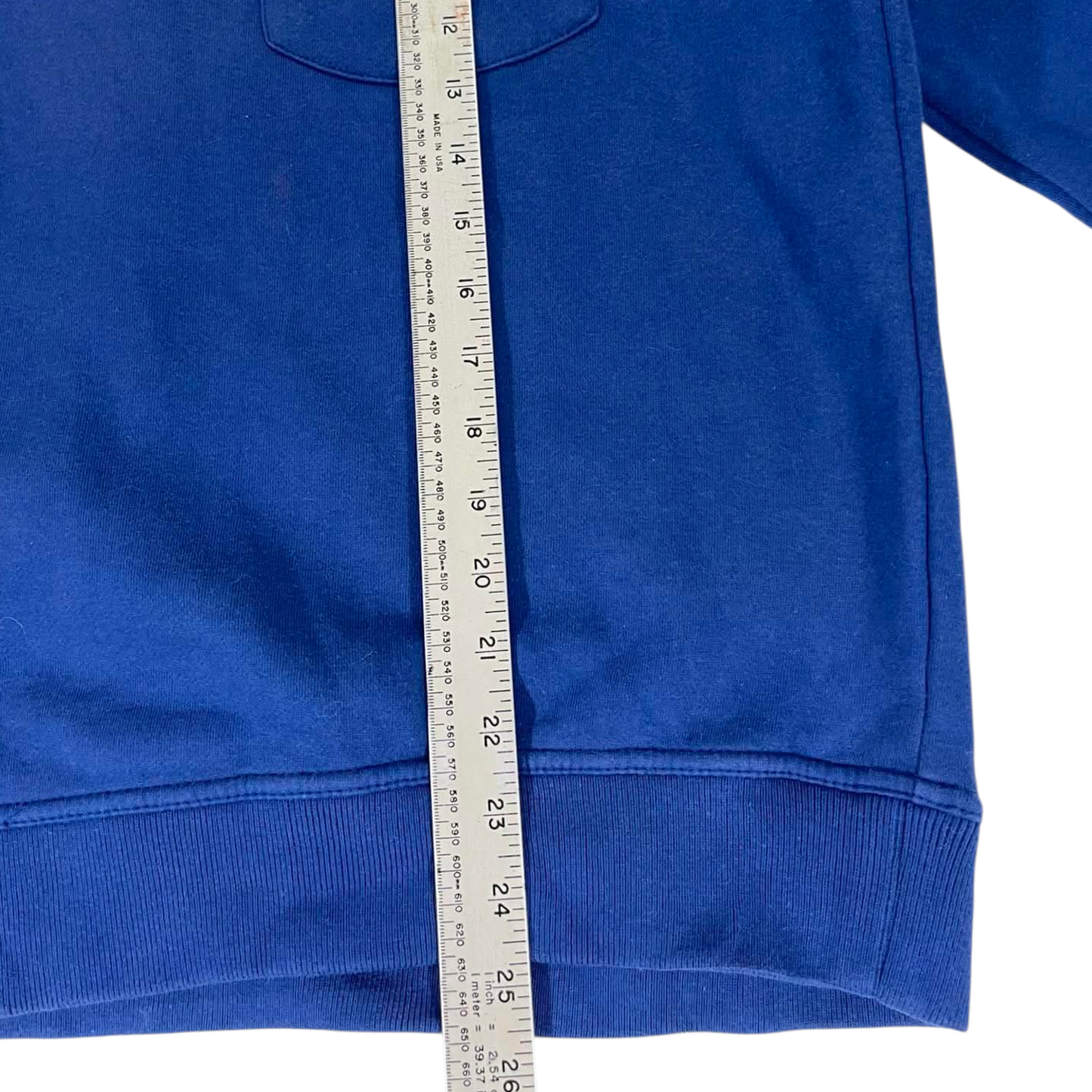 VINTAGE BACK BAY BLUE LONG SLEEVE POLO SHIRT (M)