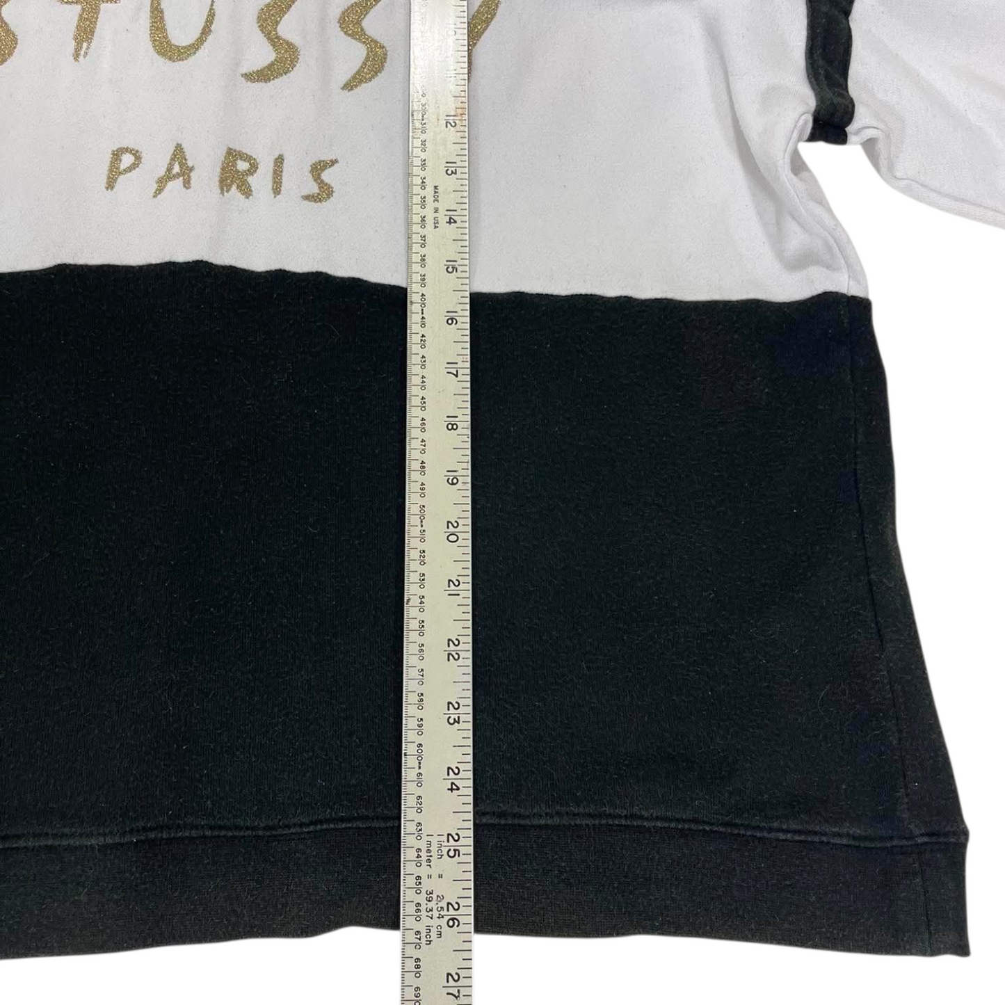 STUSSY PARIS WHITE AND BLACK STRIPED SWEATSHIRT (14)