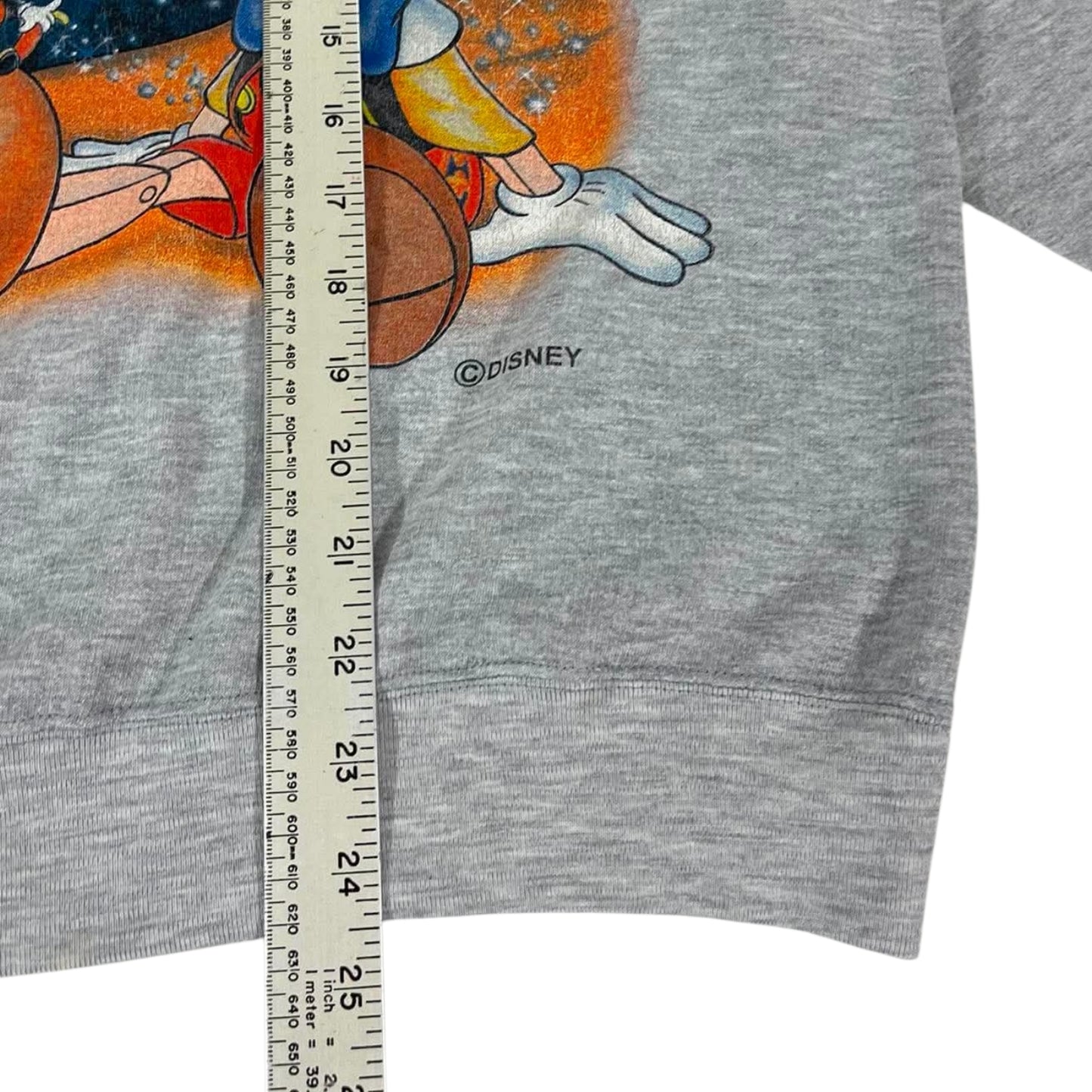 VINTAGE DISNEY GREY PINOCCHIO CREWNECK (M)