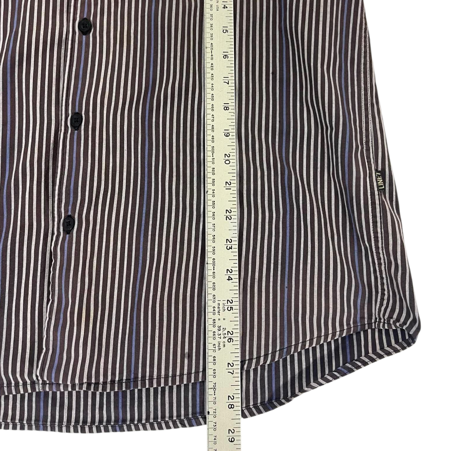 VINTAGE LINE7 LONG SLEEVE BUTTON UP SHIRT (M)