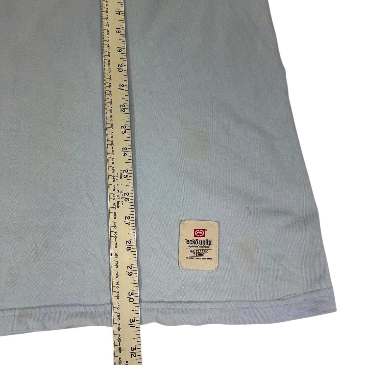 TRASHED ECKO UNLTD BLUE COTTON T-SHIRT (L)