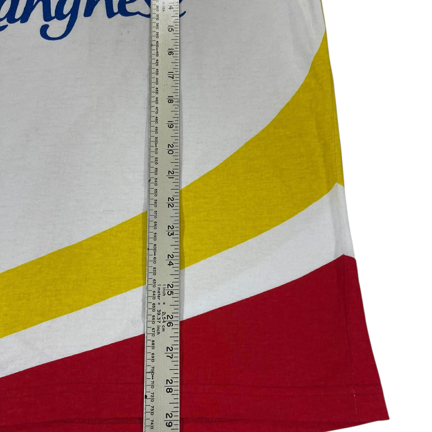 VINTAGE LANGNESE ICE CREAM YELLOW COTTON T-SHIRT (M)