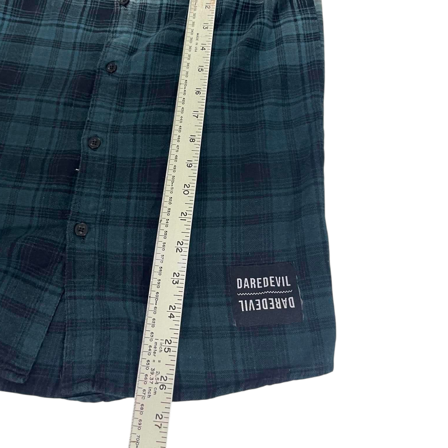 Y2K DAREDEVIL PLAID GREY & BLUE PLAID BUTTON (12)