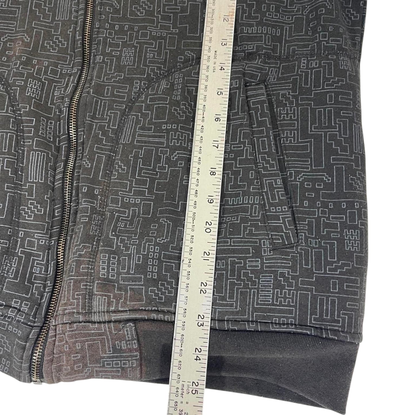 IFD AOP BLACK CIRCUIT BOARD ZIP UP HOODIE (M)