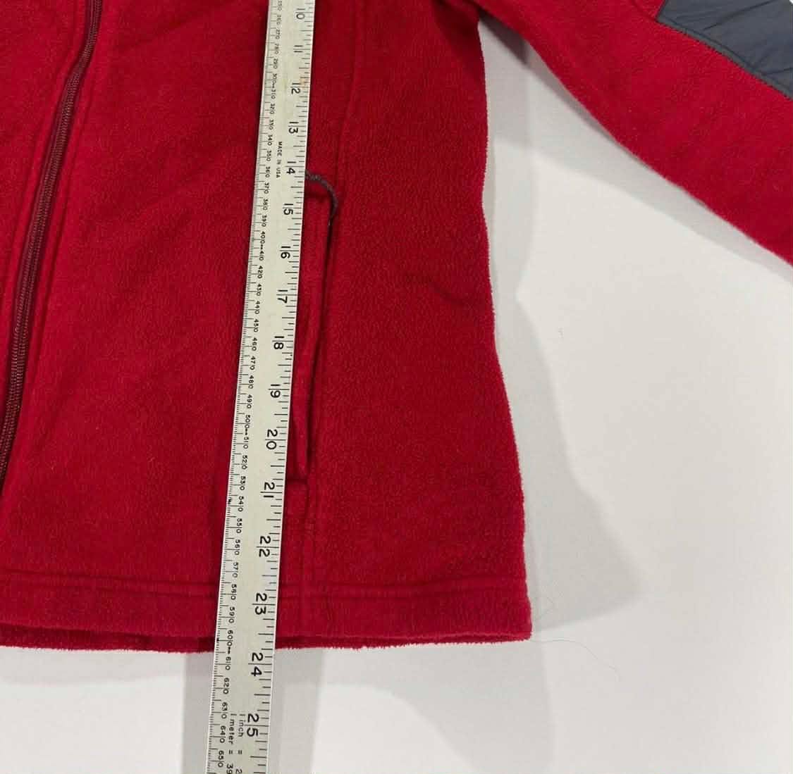 VINTAGE KATHMANDU RED FLEECE JACKET WITH GREY ACCENTS (12)