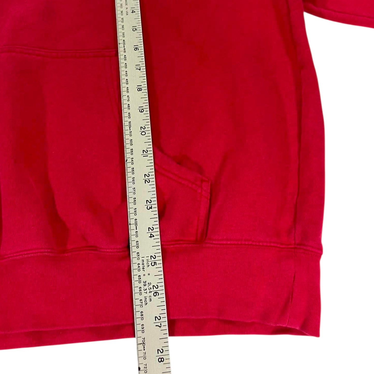 VINTAGE EMBROIDERED NIKE RED UNIVERSITY OF UTAH HOODIE (XL)