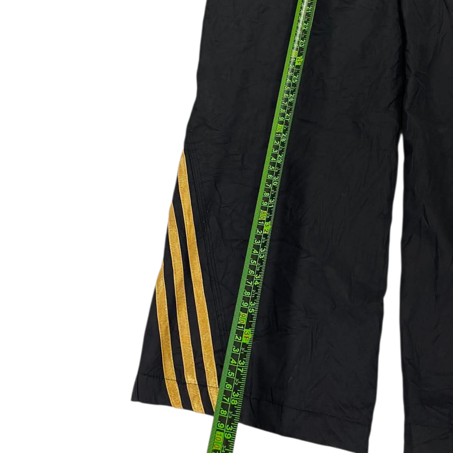 ADIDAS BLACK & GOLD TRACK PANTS ⁶ (XL)