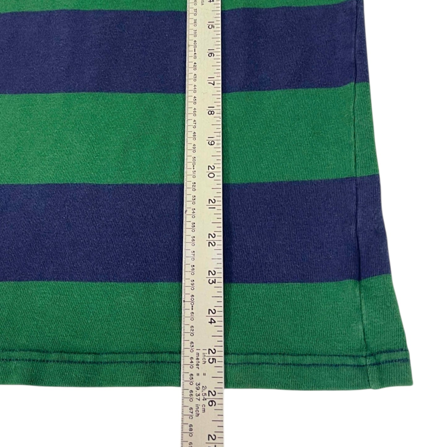 POLO RALPH LAUREN GREEN RUGBY SHIRT (S-M)