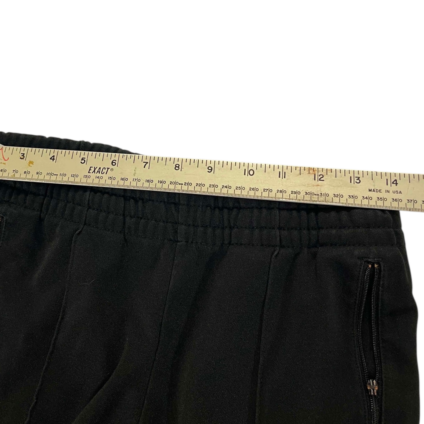 ADIDAS BLACK TRACK PANTS (M)