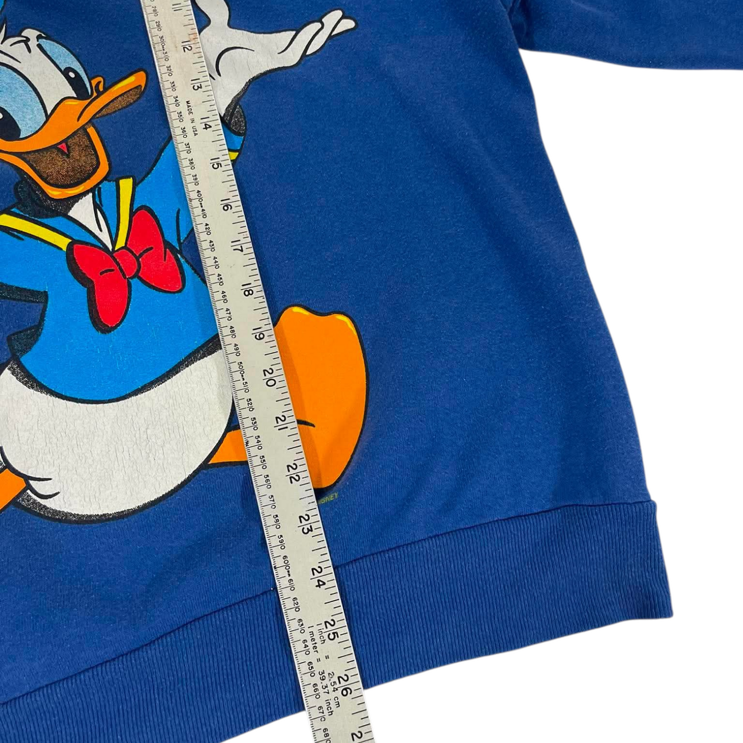 DISNEY DONALD DUCK BLUE CREWNECK SWEATSHIRT (L)