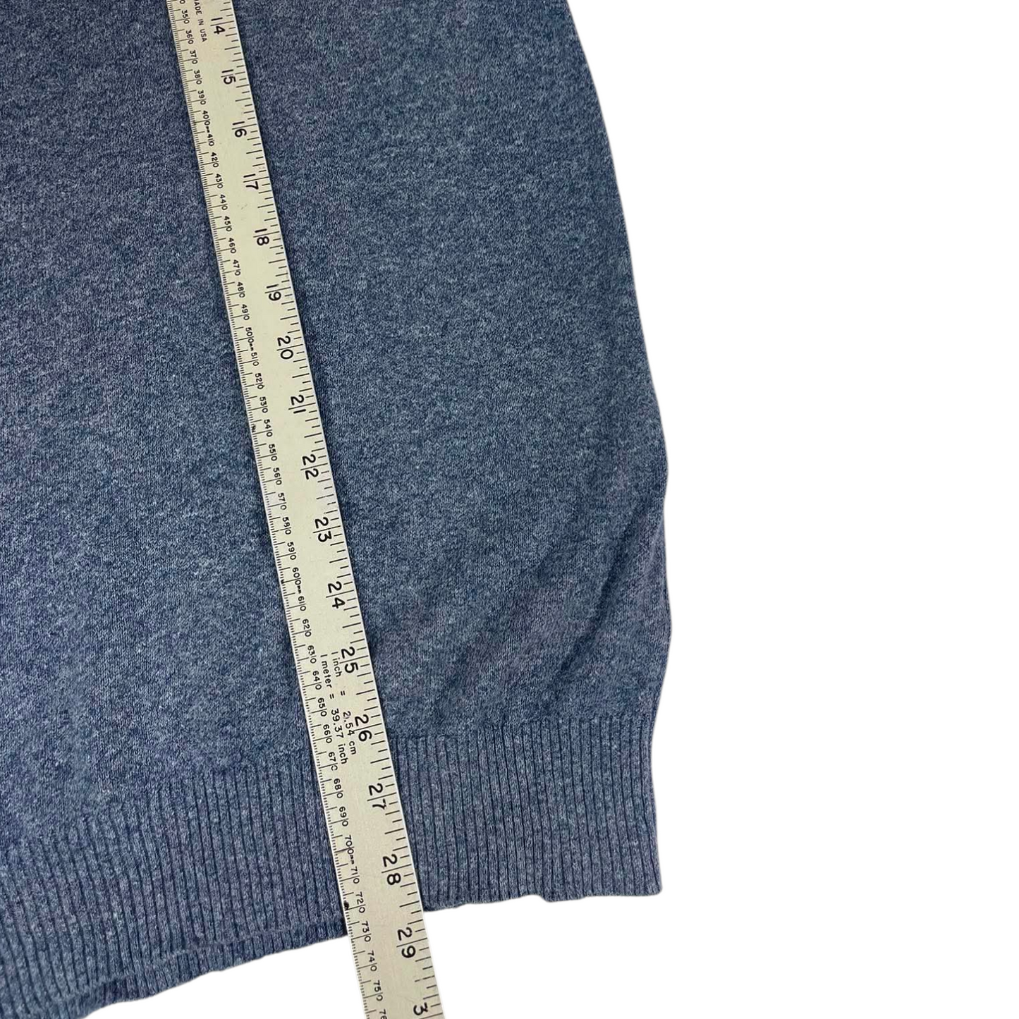 GREY RODD & GUNN V-NECK JUMPER (M)