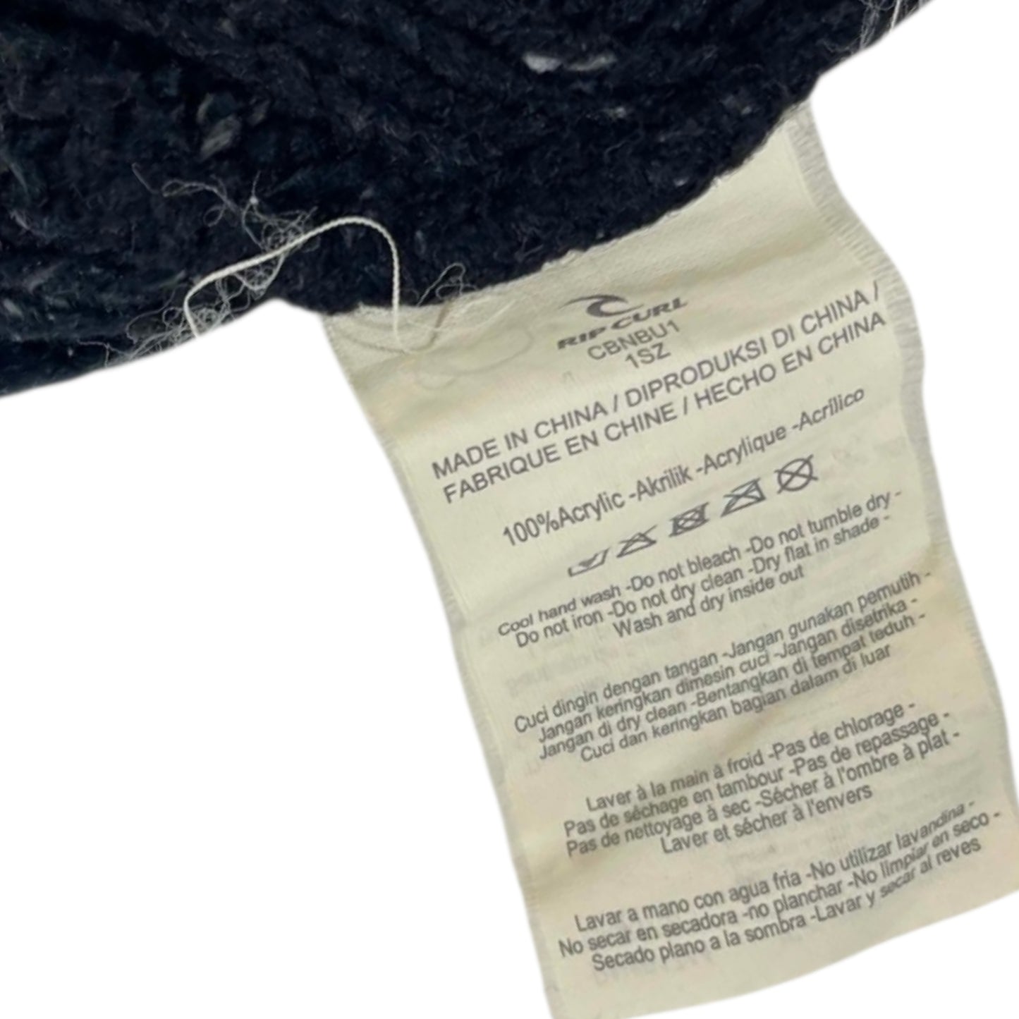 RIP CURL BLACK SPECKLED KNIT BEANIE