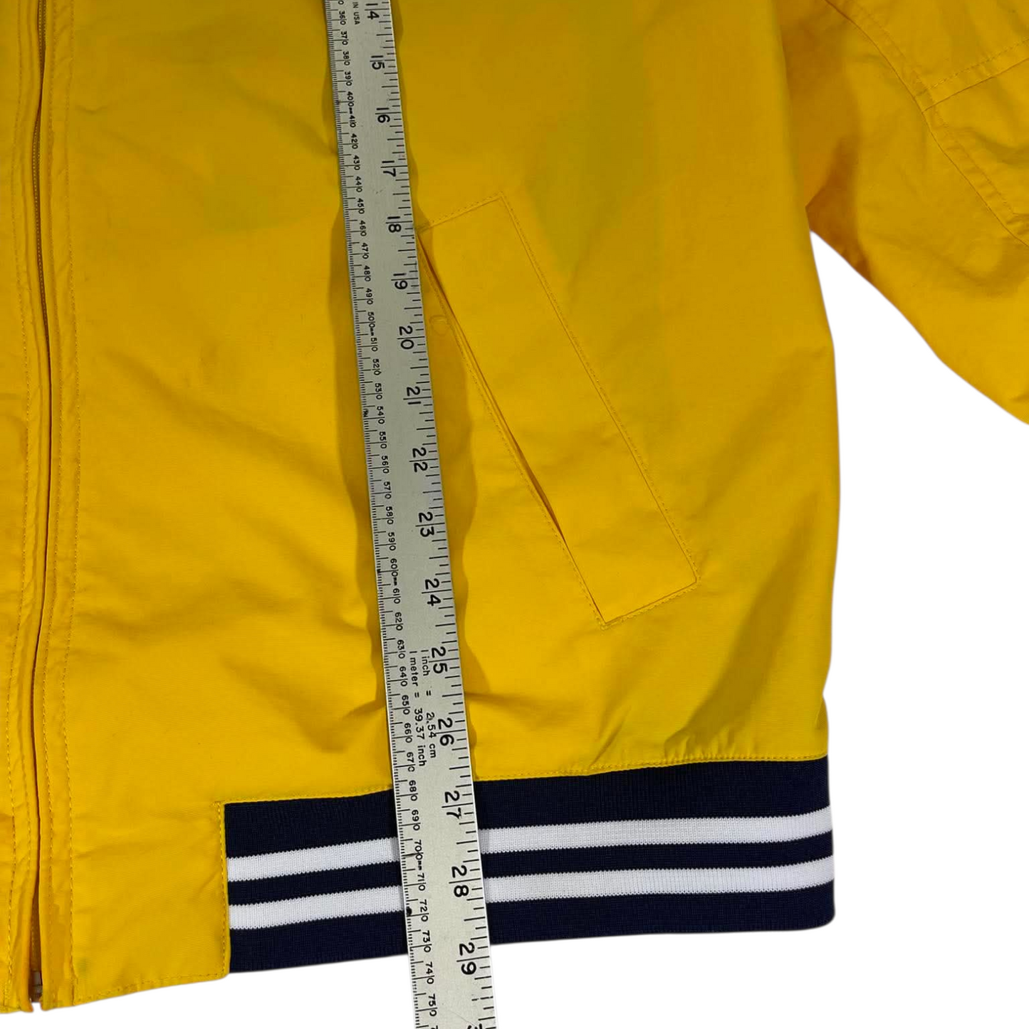 VINTAGE TOMMY HILFIGER YELLOW WINDBREAKER JACKET (M)